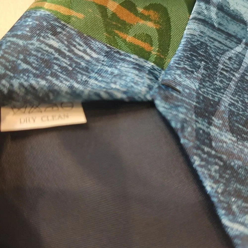 STEVEN‎ HARRIS Hawaii Silk Sunset Palm Trees Ocean NECK TIE Holiday Vacay